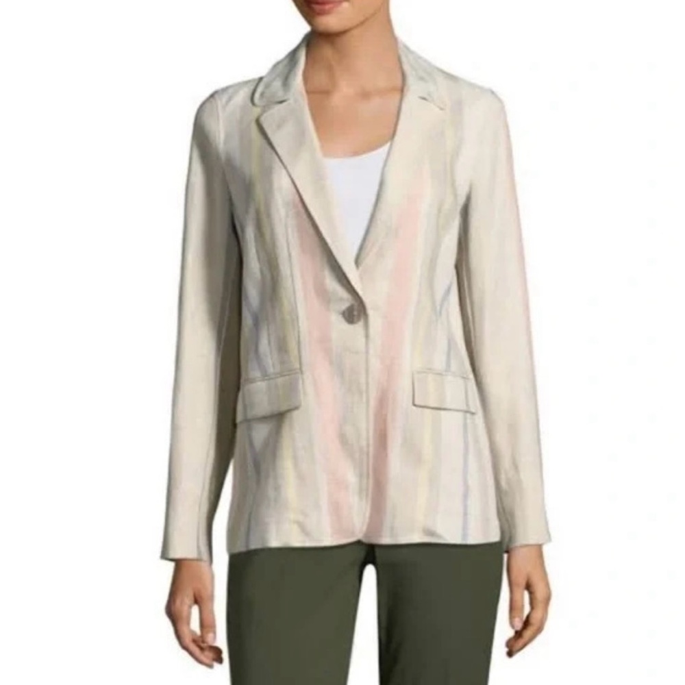 🎀 The Southern Lady Brand Salmon Pink Jacket Blazer in size L